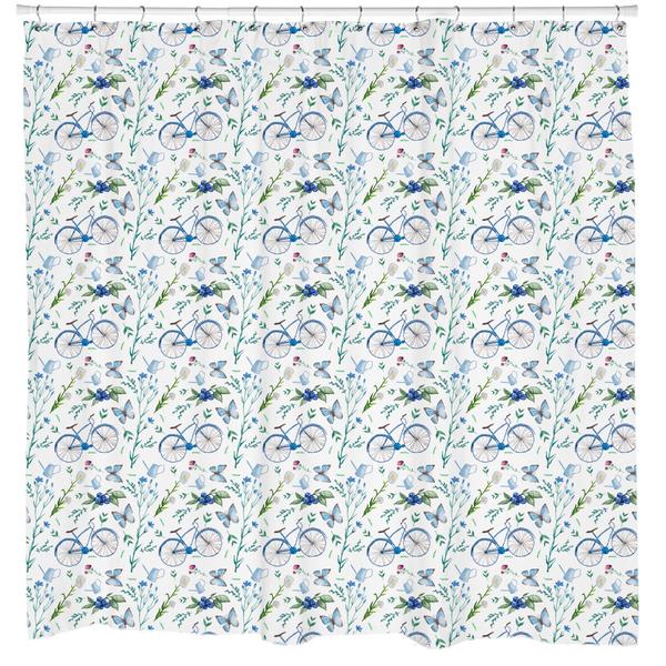 Bikes & Butterflies Shower Curtain