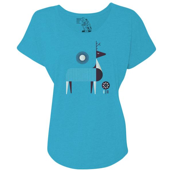 Ciervo Women's Graphic Tee Dolman Top