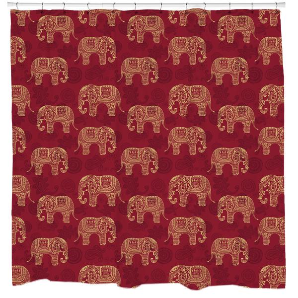 Henna Elephants Shower Curtain