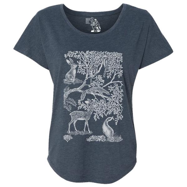 Little Deer Women's Graphic Tee Dolman Top