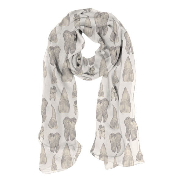 Teeth Chiffon Scarf