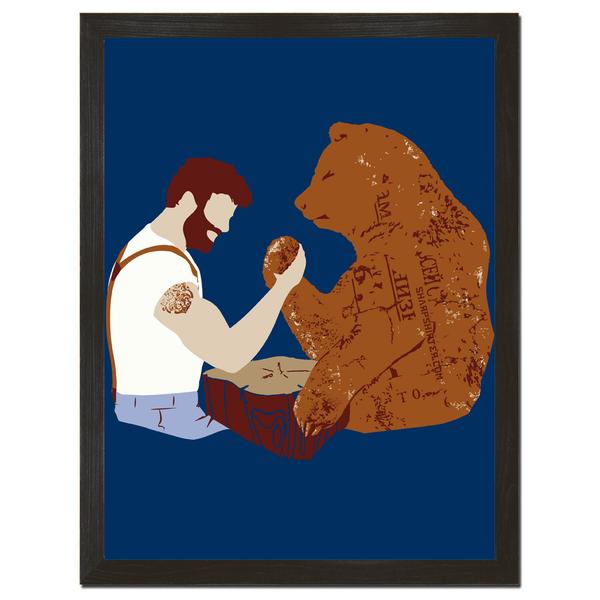 Arm Wrestling Art Print