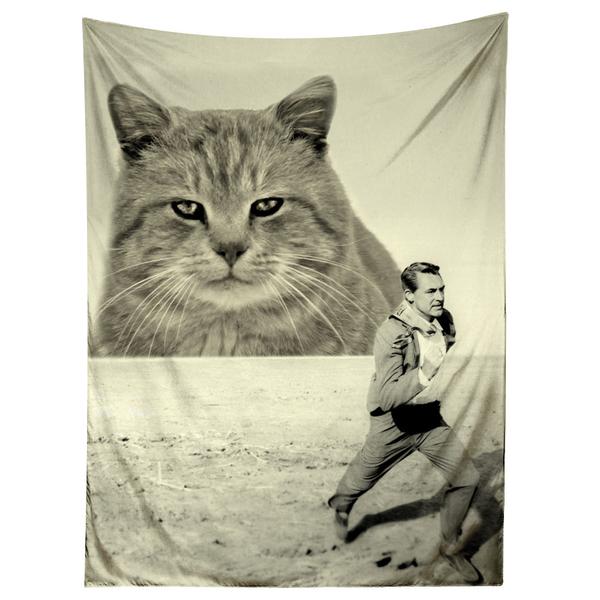 Attack of the Fifty Foot Feline Tapestry