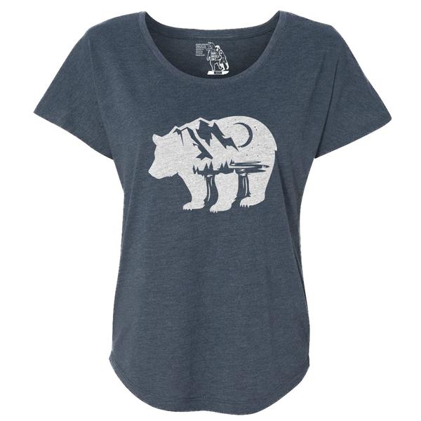 Bearscape Women's Graphic Tee Dolman Top