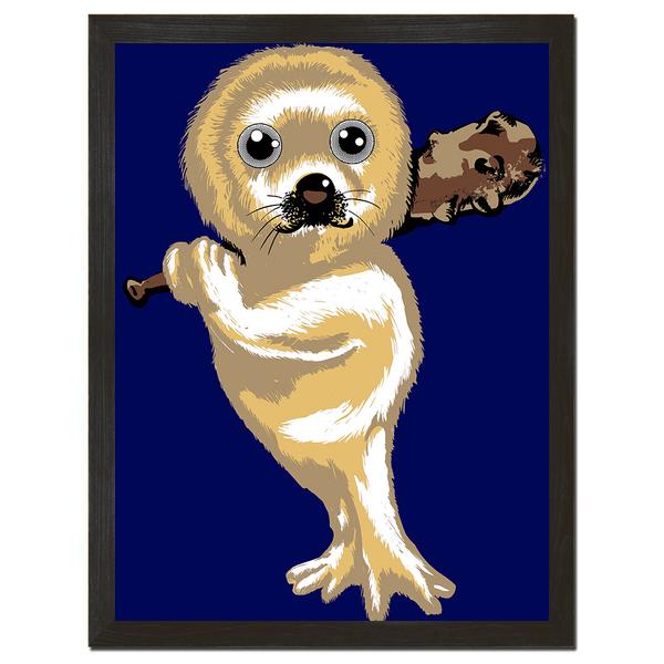 Clubbing Baby Seal Art Print