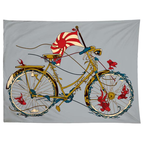 Cycling Fish Tapestry