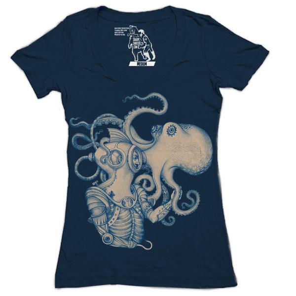 Deep Sea Discovery Women's Graphic Tee Deep V-Neck
