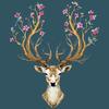 Deer Blossom Duvet Cover