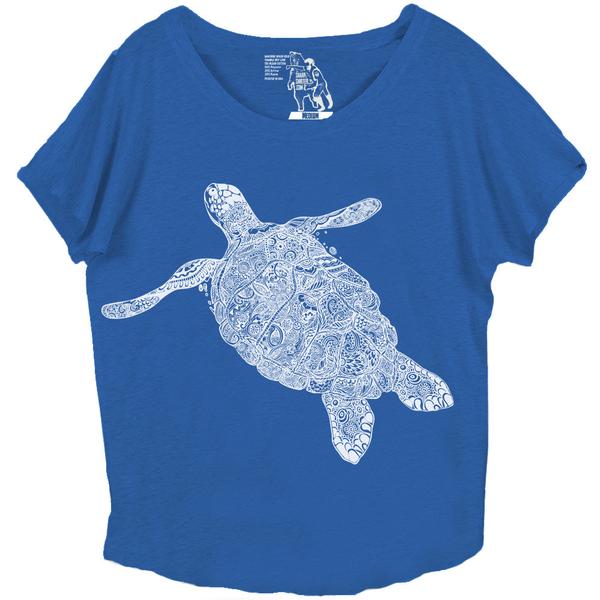 Elegant Turtle Women's Graphic Tee Dolman Top