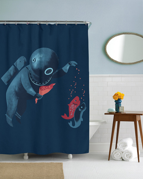 Feeding Friend-zy Shower Curtain