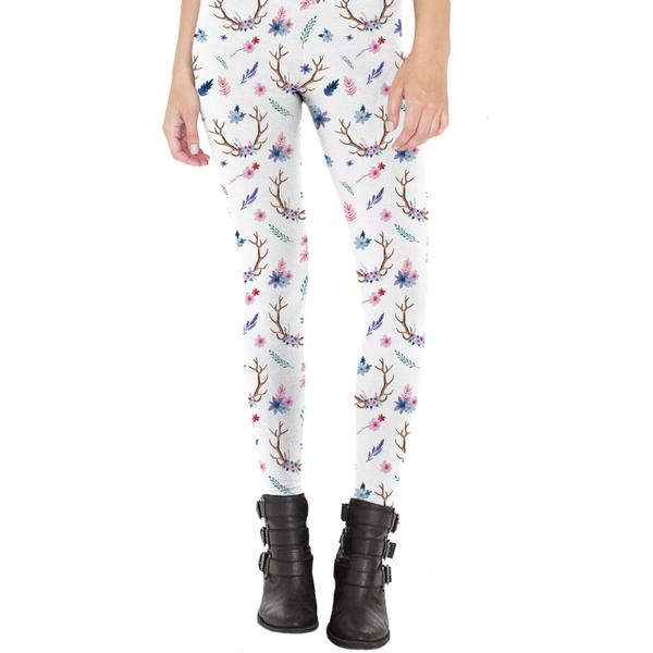 Floral Antler Leggings