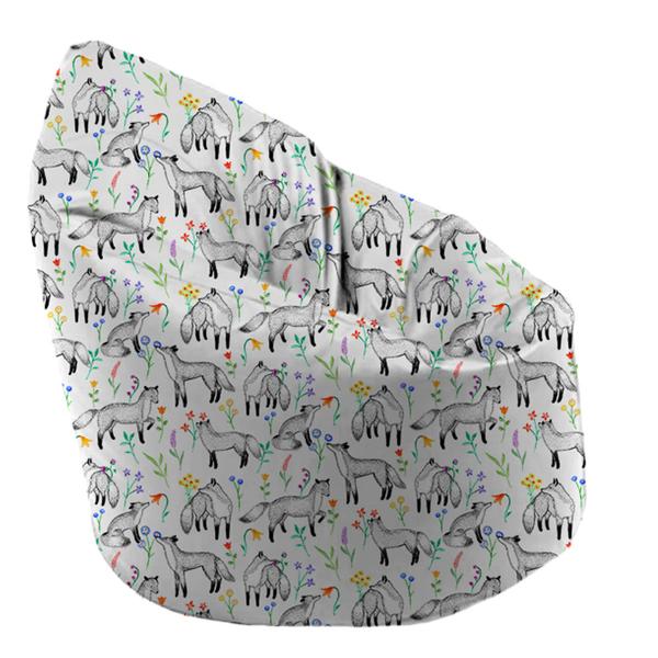Floral Foxes Bean Bag Chair