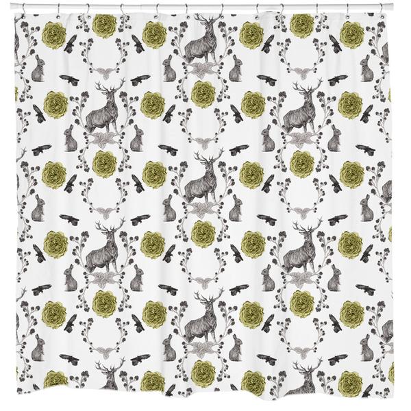 Forest Friends, Deer & Rabbit Shower Curtain