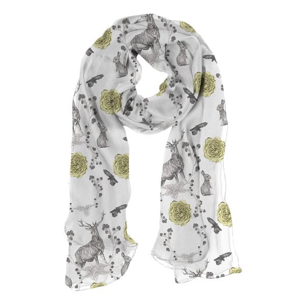 Forest Friends Chiffon Scarf