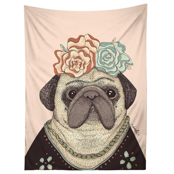 Frida Pug-lo Tapestry