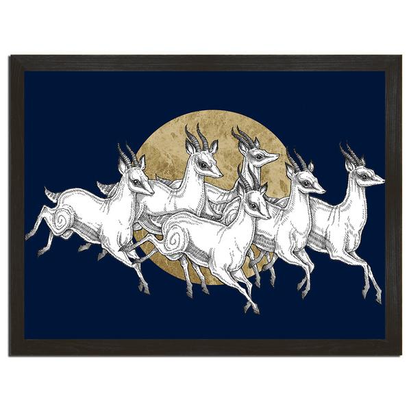Gazelles Gone Wild Art Print