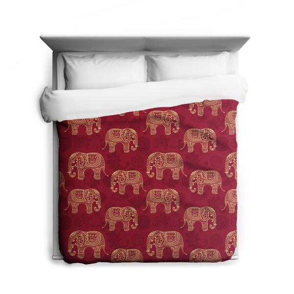Henna Elephants Duvet Cover