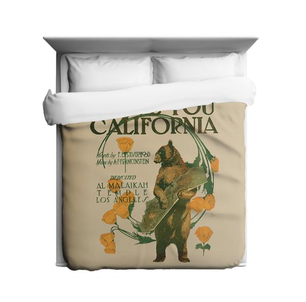 I Love You California Duvet Cover