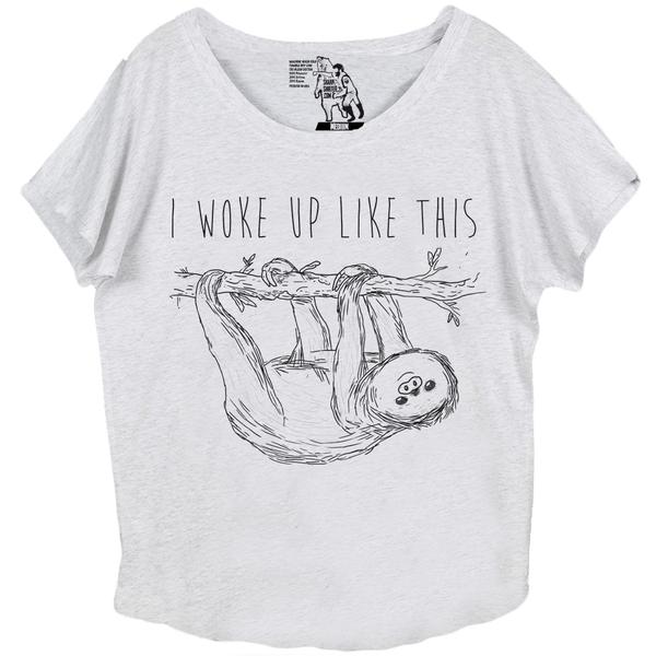 I Woke Up Like This Women's Graphic Tee Crewneck Top