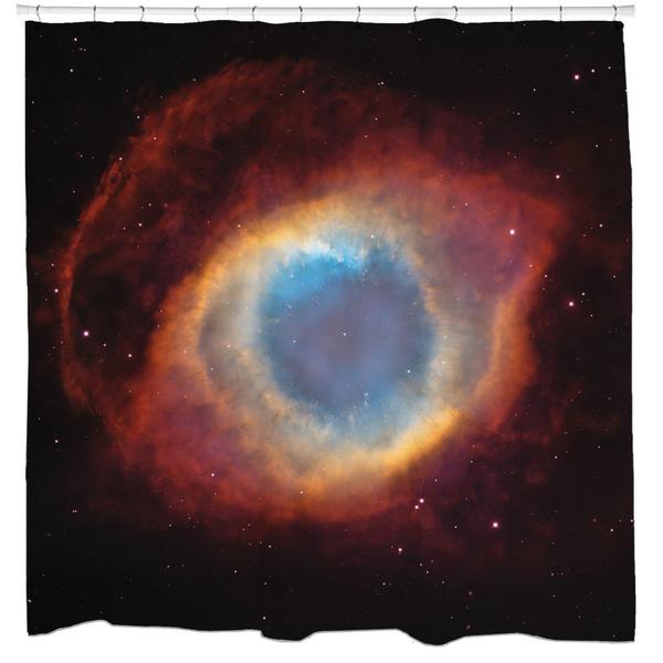 Helix Nebula Galaxy Shower Curtain