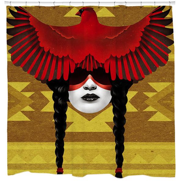 Cardinal Warrior Shower Curtain