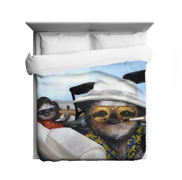 Sloth Vegas Duvet Cover