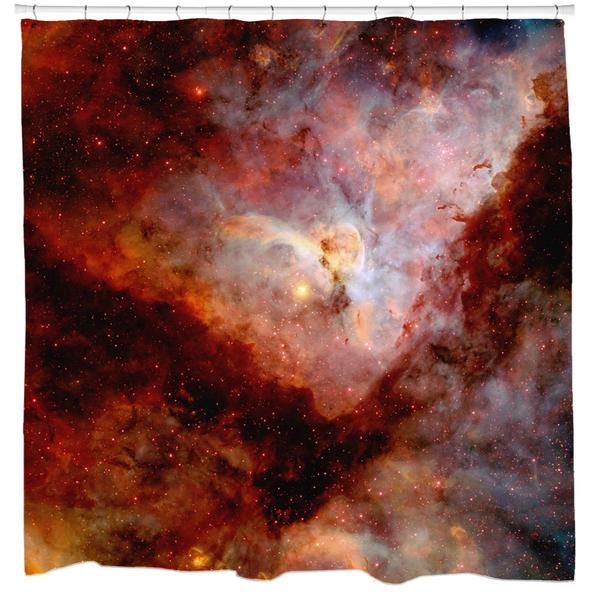 Red Carina Nebula Shower Curtain