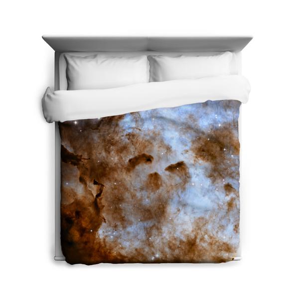 Cosmic Ice Sculptures in the Carina Nebula Duvet Cover
