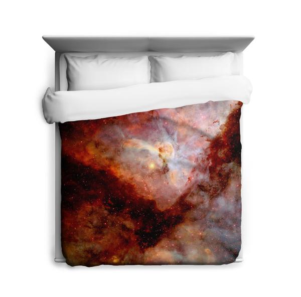 Red Carina Nebula Duvet Cover