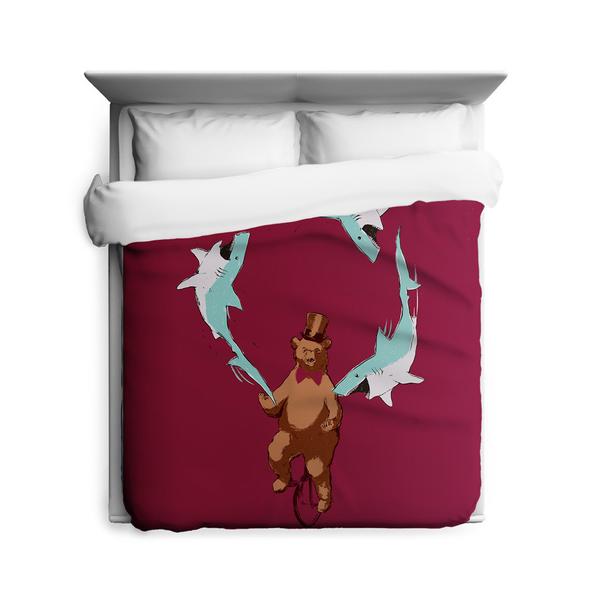 Jaws and Paws Duvet Cover