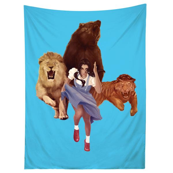 Lion Tiger Bear Tapestry