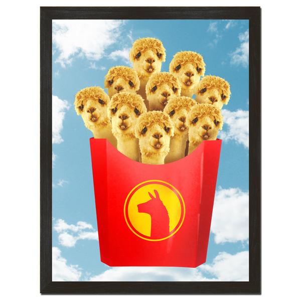 Llama Fries Art Print