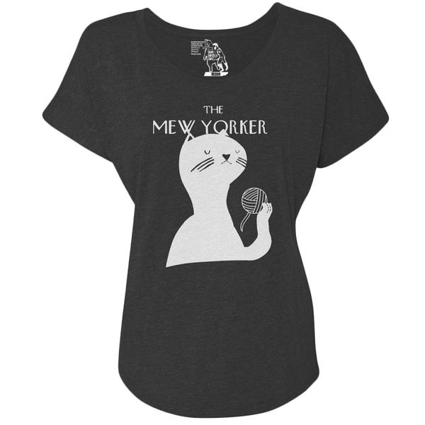 Mew Yorker Women's Graphic Tee Dolman Top