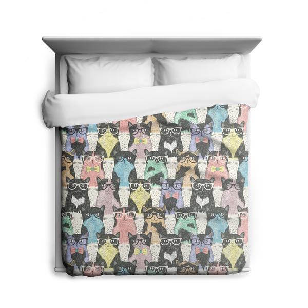 Nerdy Cats Duvet Cover
