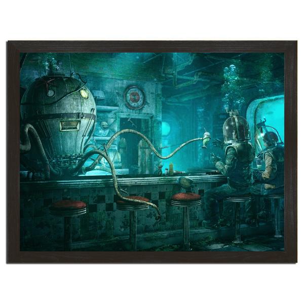 Octopus Diner Art Print