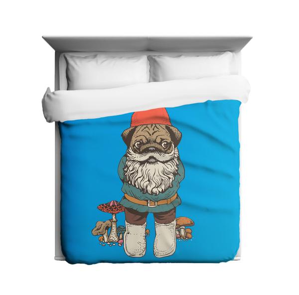 Pug Gnome Duvet Cover