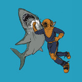 Shark Punch Shower Curtain