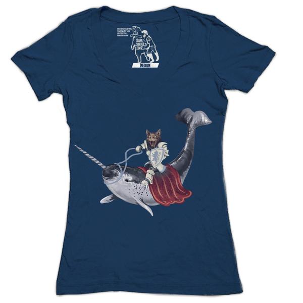 Sir Catspian Women's Graphic Tee Deep V-Neck