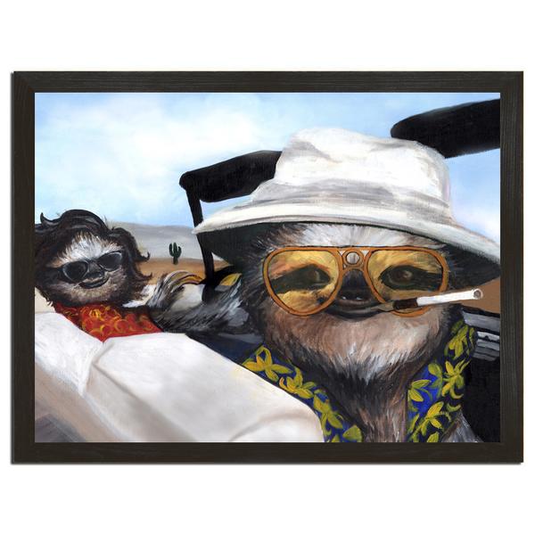 Sloth Vegas Art Print