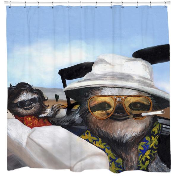 Sloth Vegas Shower Curtain