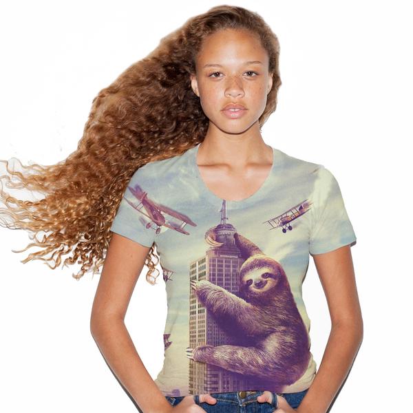 Slothzilla Women's Graphic Tee Scoop Top