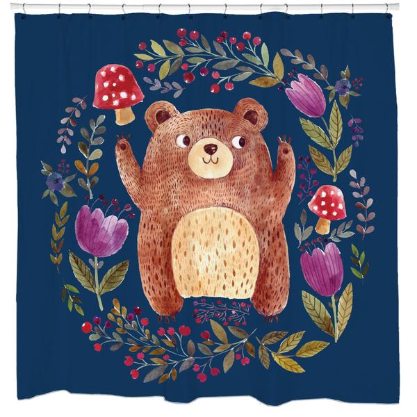 Spring Bear Shower Curtain
