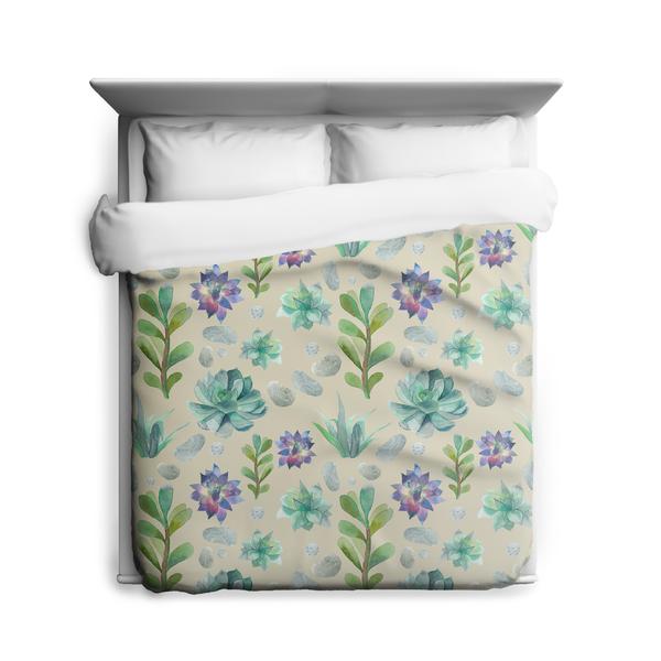 Succulent Pattern Duvet Cover