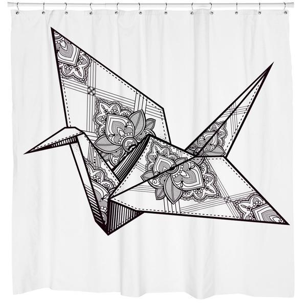 Origami Crane Shower Curtain