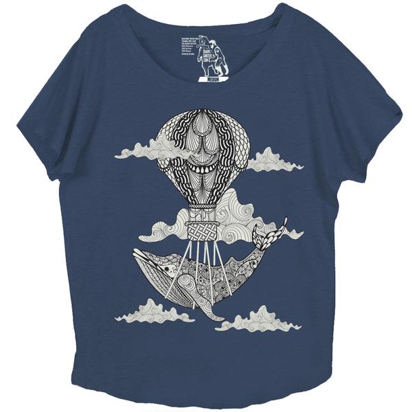 Whale Ride Women's Graphic Tee Crewneck Top