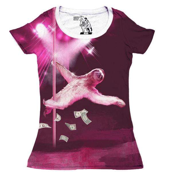 Stripper Sloth Women's Graphic Tee Scoop Top