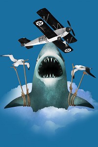 Air Shark Stretched Canvas 