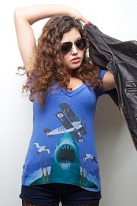 Women's Air Shark Deep V-Neck 