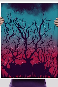 Deer Forest Poster