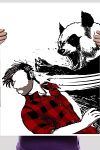 Panda Bitchslap Poster